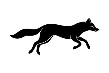 A Fox Silhouette Vector Illustration