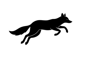 A Fox Silhouette Vector Illustration