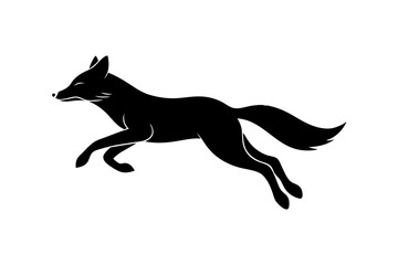 A Fox Silhouette Vector Illustration