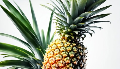 Obraz premium Pineapple detail, fruit dish, sweet and sour fruit