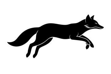 A Fox Silhouette Vector Illustration