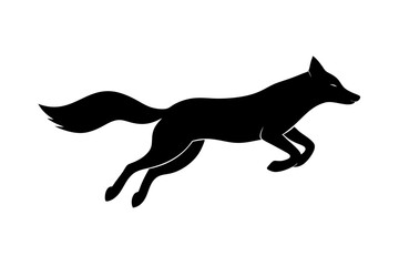 A Fox Silhouette Vector Illustration