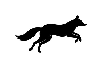A Fox Silhouette Vector Illustration