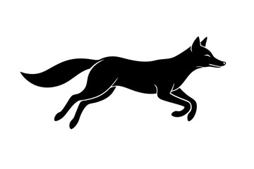 A Fox Silhouette Vector Illustration