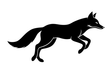 A Fox Silhouette Vector Illustration