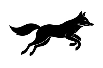 A Fox Silhouette Vector Illustration