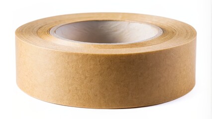 Adhesive brown paper tape with strong adhesive properties for packaging and crafting projects, adhesive, brown