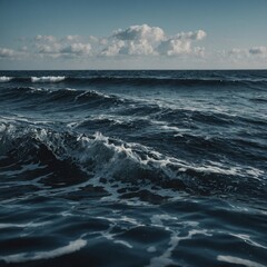 Fototapeta premium Ice-cold mountain spring water trickling down a rocky slope into a crystal-clear pool