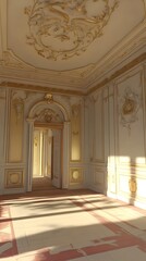 Obraz premium Golden Ornate Interior Design of a Room