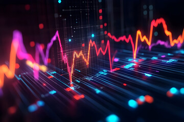 Financial performance analysis, line charts 