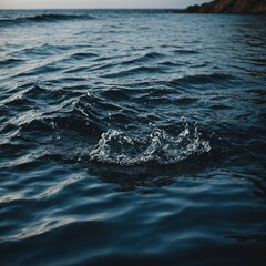 Naklejka premium Soft ripples spreading across a calm pond with reflections of blooming lilies and surrounding foliage