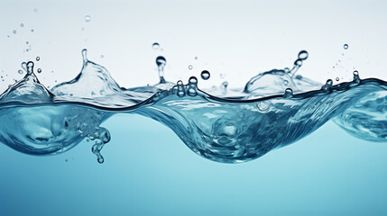 Abstract Light Blue Water Splash Background