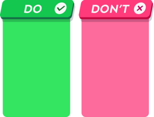 Do and dont infographic 3d modern style