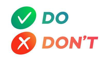 Do and dont sign modern gradient style