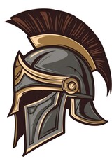 Obraz premium The iconic image of the ancient warriors' helmet, signifying valor and protection.