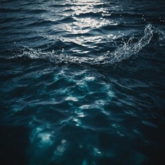 Naklejka premium Sparkling river water flowing over smooth pebbles in a peaceful valley