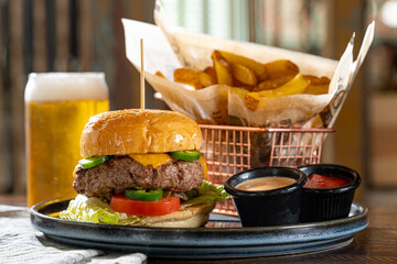 Cheeseburger and Fries
