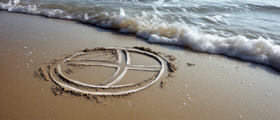 Obraz premium Fish Ichthys Seaside Symbol Christianity Religion Spiritual Symbol