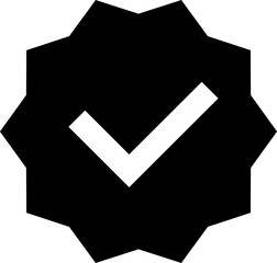 Checkmark, representing verified status badge