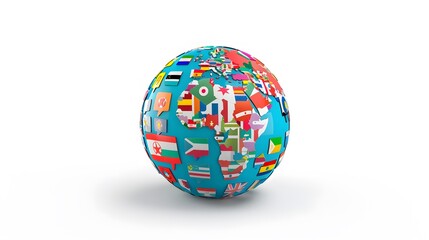 Obraz premium flags globe