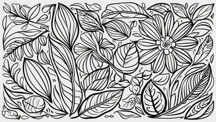 Coloring page leaves