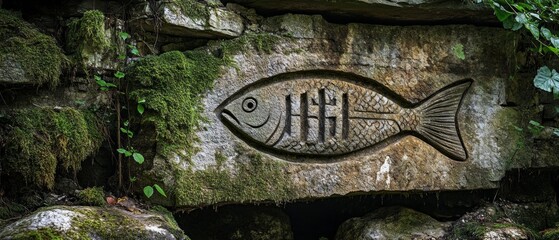 Fish Ichthys Hidden Message Christianity Religion Spiritual Symbol