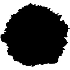 Jagged circle frame black color