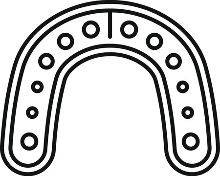 black mouthguard outline, protective gear clip art preview