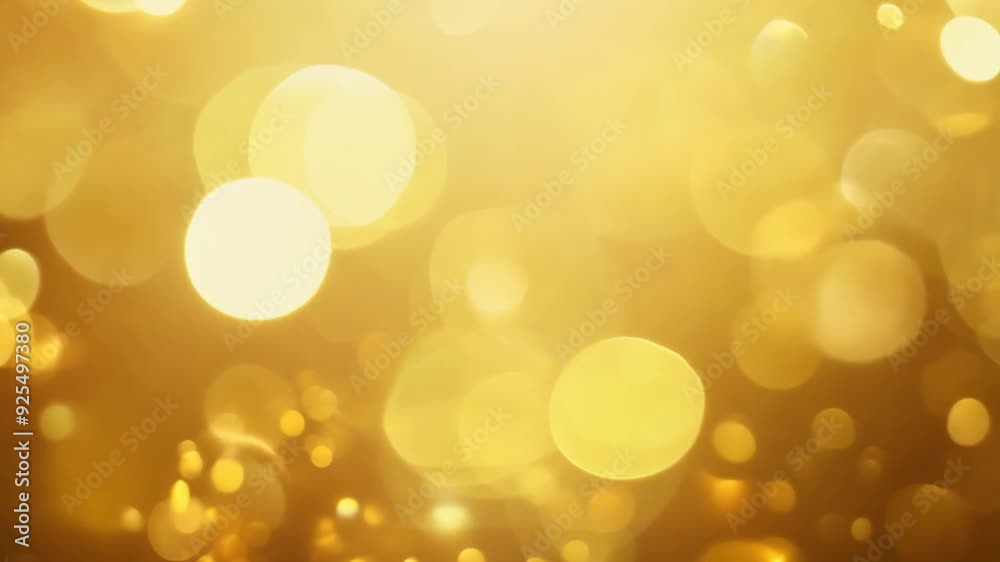 Poster abstract golden background with blurred sparkle bokeh effect generative ai