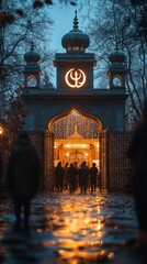 Fototapeta premium Khanda Sacred Emblem Sikhism Religion Spiritual Symbol