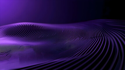 Abstract purple waves with lines creating a smooth, flowing landscape effect.