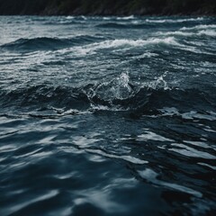 Naklejka premium The fresh, clear water of a mountain spring bubbling up through moss-covered rocks in a tranquil forest