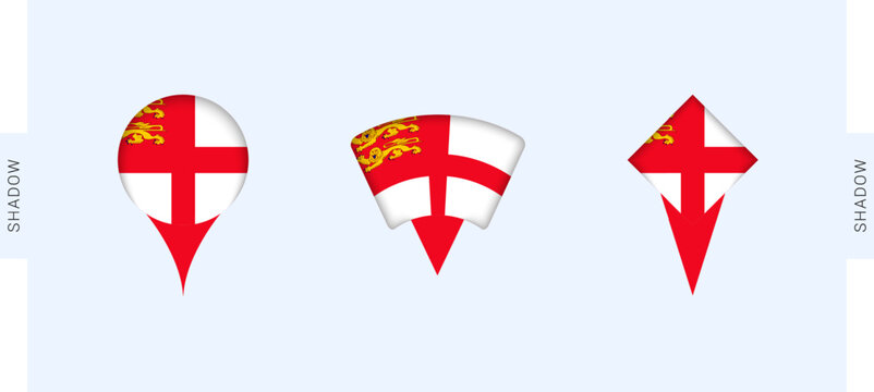 Sark Map Markers Set. Perfect for projects related to Sark, travel, geography, and international representation.