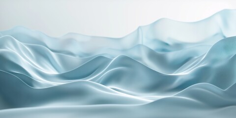 Fototapeta premium Translucent Blue Waves Abstract Design created by ai