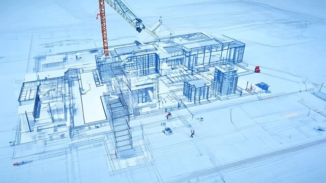 Construction Project Blueprint for Modern Building Development Generative AI