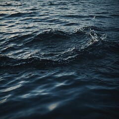 Obraz premium The ocean glows under the soft pink and purple hues of the setting sun, with gentle waves rolling toward the shore