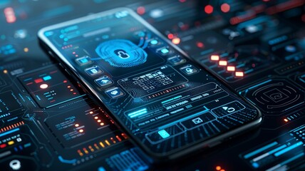 A person accessing a secure website on their smartphone, featuring a visible padlock icon in the browser's address bar