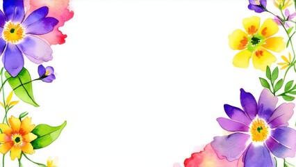 Obraz premium frame made from beautiful flowers with free place for text on a light background 