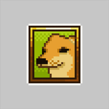 Cheems dog photo, pixel art meme