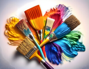 Fototapeta premium brushes and paints