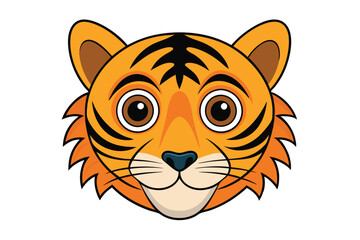 tiger head silhouette vector illustration 