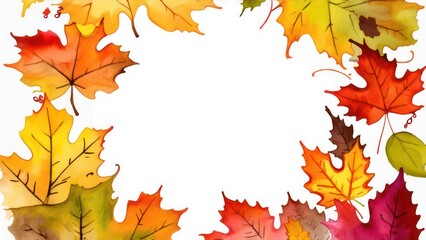 autumn leaves frame 