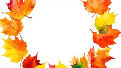 autumn leaves frame 