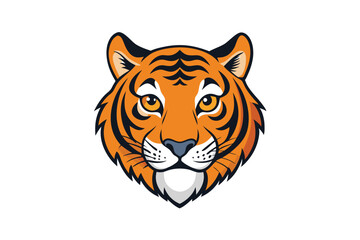 tiger head silhouette vector illustration 