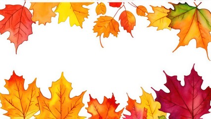 Fototapeta premium autumn leaves frame 
