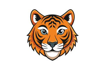 tiger head silhouette vector illustration 