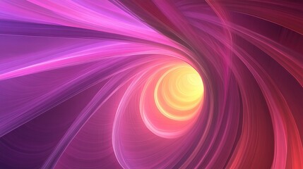 Obraz premium Colorful abstract swirl with vibrant purple and yellow hues in a digital design