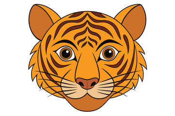 tiger head silhouette vector illustration 