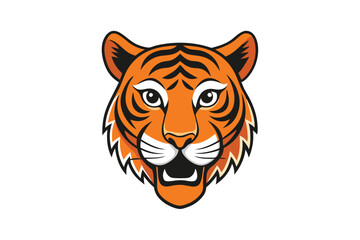 tiger head silhouette vector illustration 