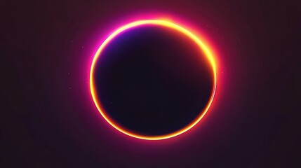 Fototapeta premium Solar eclipse showcasing a ring of light against a dark backdrop